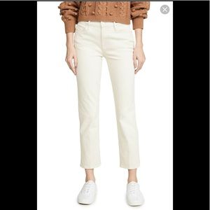 Frame le high off white straight jeans